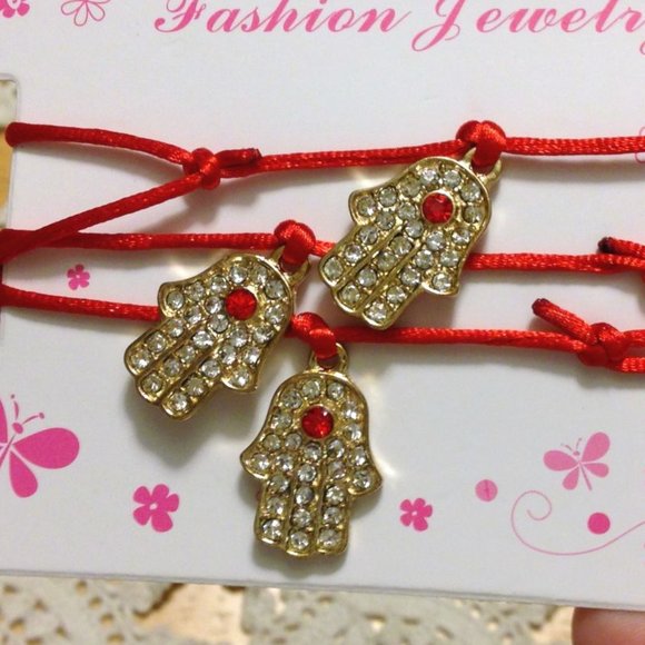 Hamsa Hand and Evil Eye Anklets / Bracelets - Picture 2 of 6